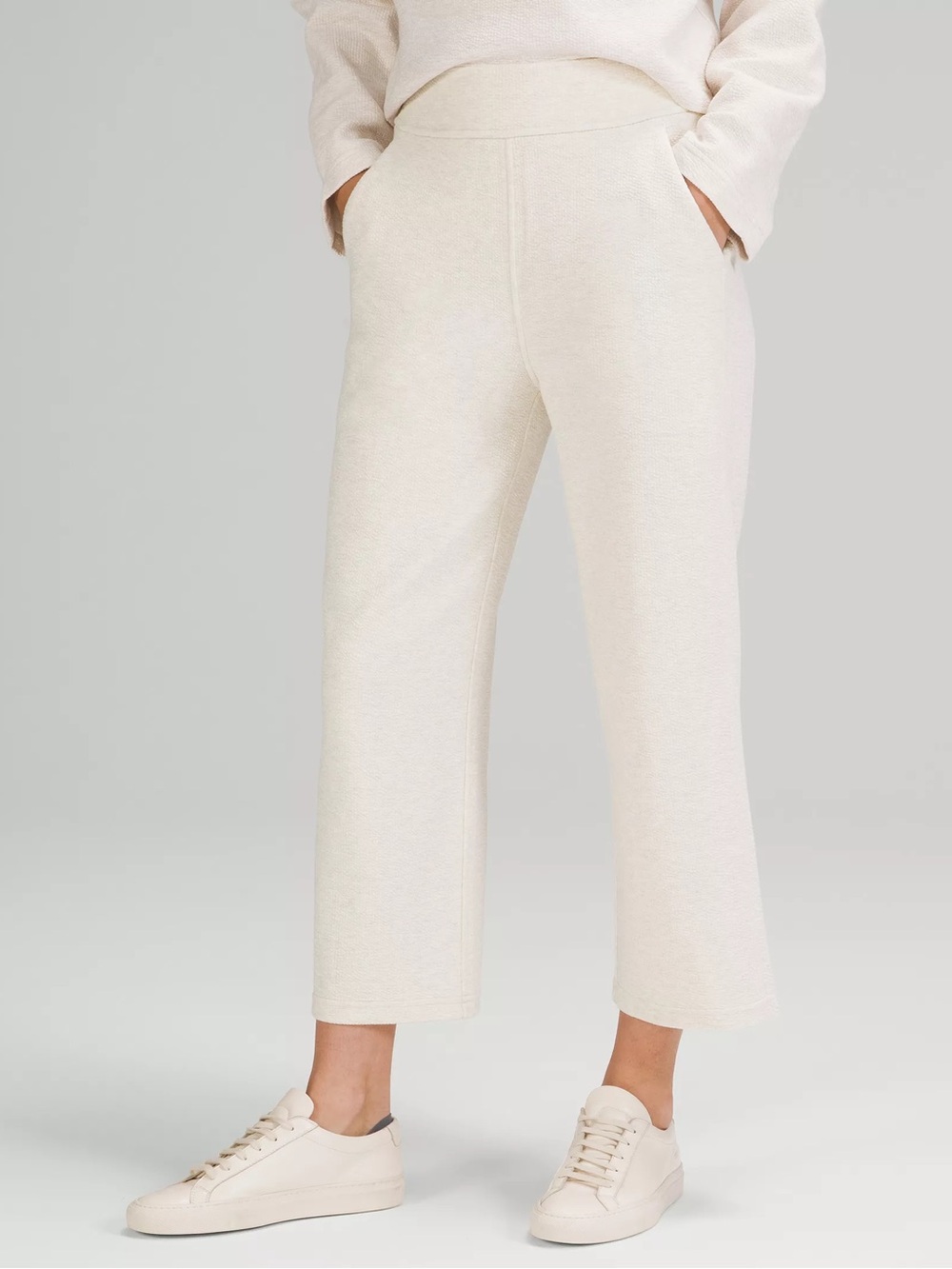 Lululemon Ribbed Straight Leg Super-High-Rise Cropped Pant